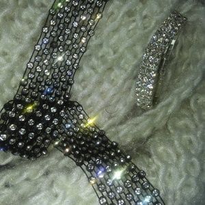 Diamond choker and bracelet *not real*